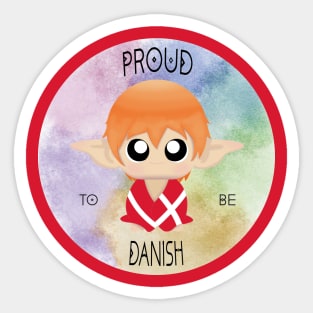 Proud to be Danish (Sleepy Forest Creatures) Sticker